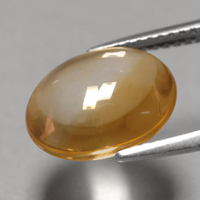 Citrine orange naturelle coupe ovale, 3,54 ct, transparent