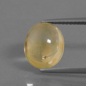 Citrine jaune naturelle coupe ovale, 3,25 ct, transparent