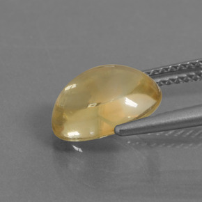 Citrine jaune naturelle coupe ovale, 3,25 ct, transparent