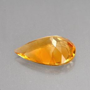 Citrine orange naturelle en forme de poire, 2,71 ct, VVS