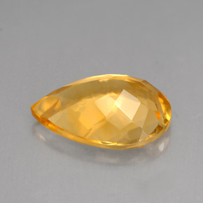 Citrine jaune naturelle en forme de poire, 3,37 ct, VVS-VS