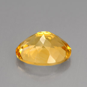 Citrine jaune naturelle coupe ovale, 4,18 ct, VVS