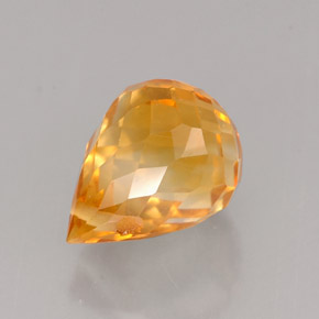 Citrine Orange Doré naturelle Briolette, 1.33 ct, VS