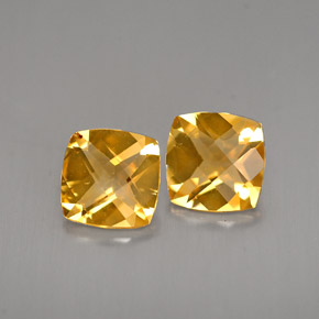 Achetez naturel ct Orange Doré Citrine gems, Coupe coussin, En provenance Brésil chez GemSelect. En stock, livraison internationale!