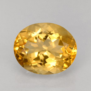 Citrine orange naturelle coupe ovale, 3,31 ct, VVS-VS