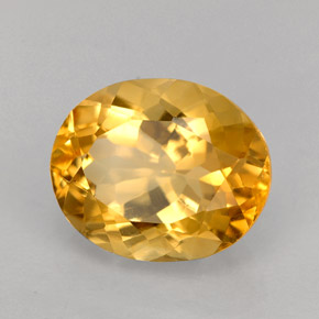 Citrine orange naturelle coupe ovale, 3,31 ct, VVS-VS
