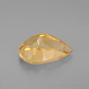 Citrine jaune naturelle en forme de poire, 2,74 ct, VVS