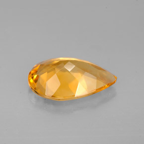 Citrine jaune naturelle en forme de poire, 2,31 ct, VVS