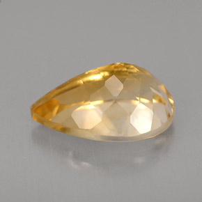Citrine jaune naturelle en forme de poire, 2,90 ct, VVS