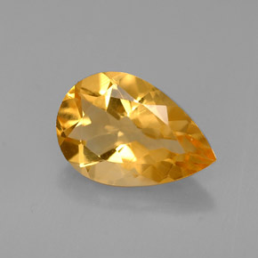Citrine jaune naturelle en forme de poire, 2,59 ct, VVS-VS