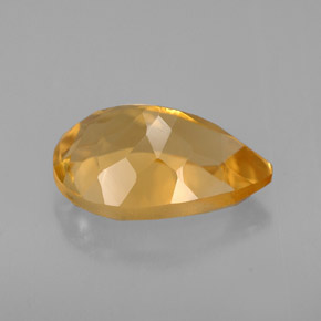 Citrine jaune naturelle en forme de poire, 3,71 ct, VVS-VS