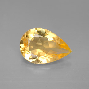 Citrine jaune naturelle en forme de poire, 2,44 ct, VVS-VS