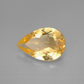 Citrine jaune naturelle en forme de poire, 2,44 ct, VVS-VS
