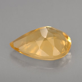 Citrine jaune naturelle en forme de poire, 3,40 ct, VVS