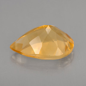 Citrine jaune naturelle en forme de poire, 3,24 ct, VVS