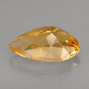 Citrine jaune naturelle en forme de poire, 2,52 ct, VS