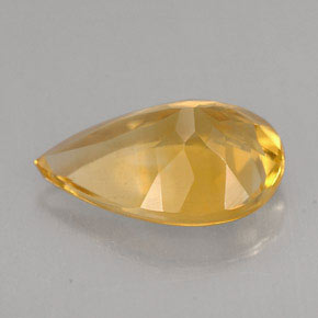 Citrine jaune naturelle en forme de poire, 2,31 ct, VVS