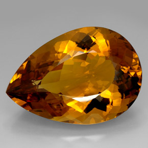 Citrine marron naturelle en forme de poire, 361,70 ct, IF