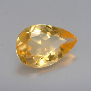 Citrine or naturelle en forme de poire, 2,26 ct, VVS