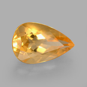 Citrine Jaune doré naturelle En forme de poire, 2.41 ct, VVS