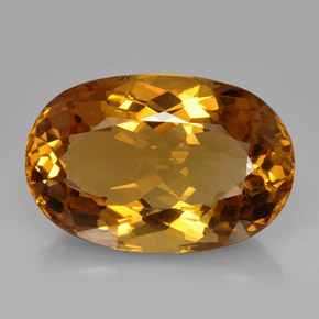 Citrine marron naturelle coupe ovale, 195,95 ct, IF