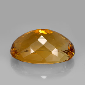 Citrine marron naturelle coupe ovale, 195,95 ct, IF