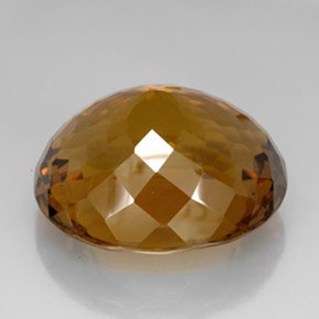 Citrine marron naturelle coupe ovale, 134,85 ct, IF