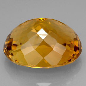 Citrine jaune naturelle coupe ovale, 126,20 ct, VVS