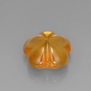 Citrine jaune naturelle taille fleur, 5,39 ct, transparent