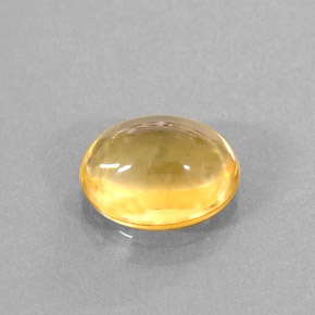 Citrine jaune naturelle coupe ovale, 3,24 ct, transparent