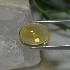 Citrine jaune naturelle coupe ovale, 2,63 ct, transparent