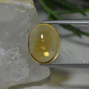 Citrine jaune naturelle coupe ovale, 2,63 ct, transparent