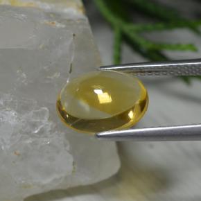 Citrine jaune naturelle coupe ovale, 2,63 ct, transparent