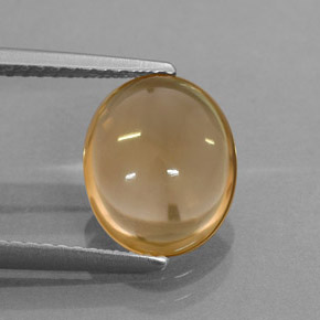 Citrine jaune naturelle coupe ovale, 2,44 ct, transparent