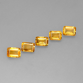 Achetez naturel ct jaune citrine gems, taille émeraude, en provenance brésil chez gemselect. en stock, livraison internationale!