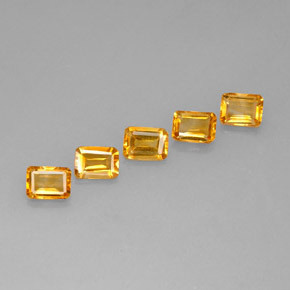 Achetez naturel 4,64ct jaune citrine gems, taille émeraude, en provenance brésil chez gemselect. en stock, livraison internationale!
