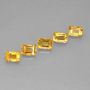 Achetez naturel 5,31ct doré citrine gems, taille émeraude, en provenance brésil chez gemselect. en stock, livraison internationale!
