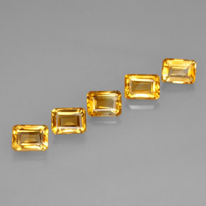 Achetez naturel ct jaune citrine gems, taille émeraude, en provenance brésil chez gemselect. en stock, livraison internationale!