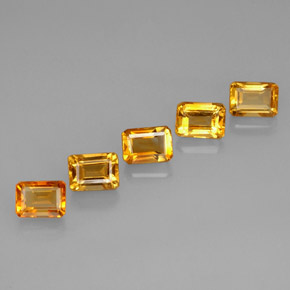 Achetez naturel ct jaune citrine gems, taille émeraude, en provenance brésil chez gemselect. en stock, livraison internationale!