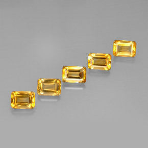 Achetez naturel 5,58ct doré citrine gems, taille émeraude, en provenance brésil chez gemselect. en stock, livraison internationale!