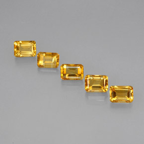Achetez naturel 5,77ct jaune citrine gems, taille émeraude, en provenance brésil chez gemselect. en stock, livraison internationale!