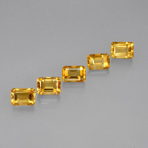 Achetez naturel 5,77ct jaune citrine gems, taille émeraude, en provenance brésil chez gemselect. en stock, livraison internationale!