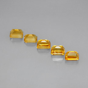 Achetez naturel 5,77ct jaune citrine gems, taille émeraude, en provenance brésil chez gemselect. en stock, livraison internationale!