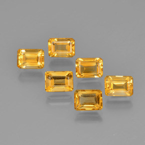 Achetez naturel 6,92ct jaune citrine gems, taille émeraude, en provenance madagascar chez gemselect. en stock, livraison internationale!