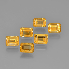 Achetez naturel 6,92ct jaune citrine gems, taille émeraude, en provenance madagascar chez gemselect. en stock, livraison internationale!