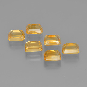Achetez naturel 6,92ct jaune citrine gems, taille émeraude, en provenance madagascar chez gemselect. en stock, livraison internationale!