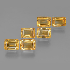 Achetez naturel 6,92ct doré citrine gems, taille émeraude, en provenance madagascar chez gemselect. en stock, livraison internationale!