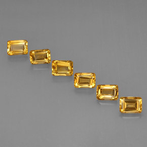 Achetez naturel 6,86ct jaune citrine gems, taille émeraude, en provenance madagascar chez gemselect. en stock, livraison internationale!