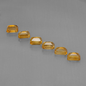 Achetez naturel 6,86ct jaune citrine gems, taille émeraude, en provenance madagascar chez gemselect. en stock, livraison internationale!
