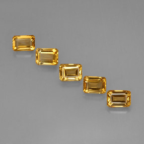 Achetez naturel 5,40ct doré citrine gems, taille émeraude, en provenance madagascar chez gemselect. en stock, livraison internationale!